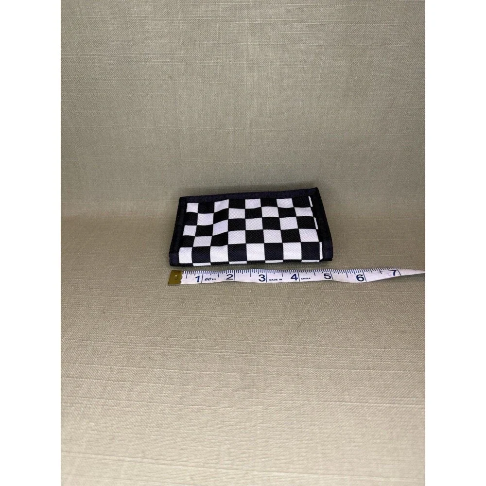 Jeminal Soft Trifold Black And White Checkered Wallet